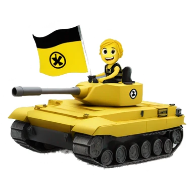 Bvb dortmund fan riding on a tank sticker