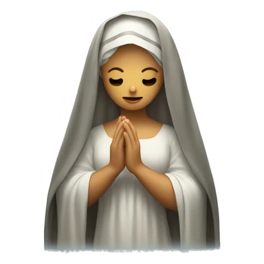 The Virgin continues to hold the veil in her hands sticker