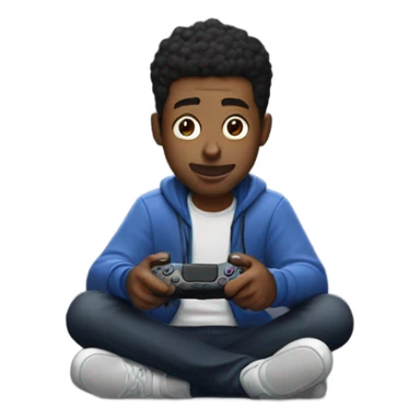 Guy playing ps5 sticker