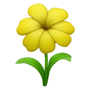 Yellow flower with greGreen inside sticker