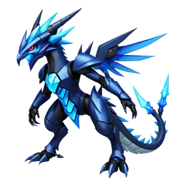 Punk’ish Edgy Futuristic Badass Dark Gothic Zekrom-Dialga-Aurorus-Hybrid-Creature sticker