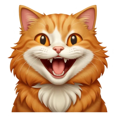 Funny cat laughing  sticker