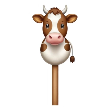 cow on a pole sticker