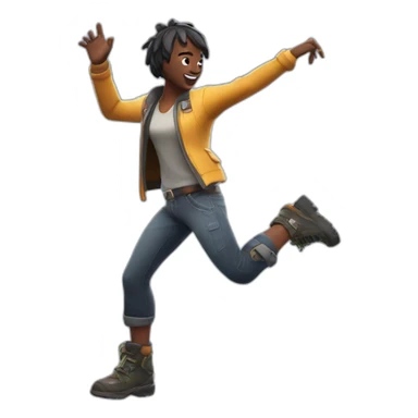 Fortnite character dancing sticker