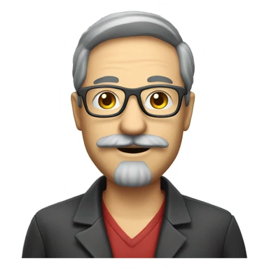 Game Designer Professor with mustache and glasess sticker