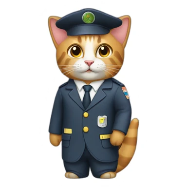Cat with a profession sticker