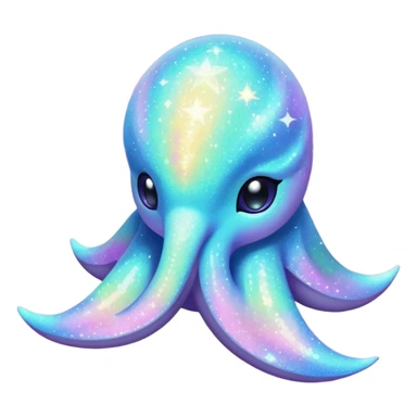 Pastel nebula glittery Randomly-colored sparkly exotic Fakémon-creature sticker