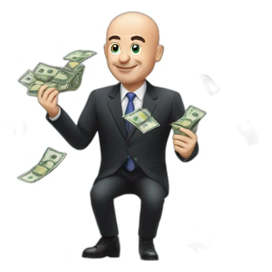Gianni infantino counting money sticker
