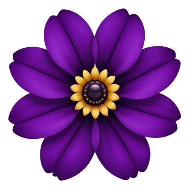 black flower emoji sticker