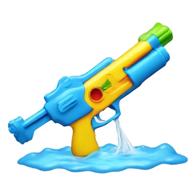Water gun against face  sticker