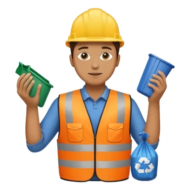 Waste Management, safety vest, trash picker sticker