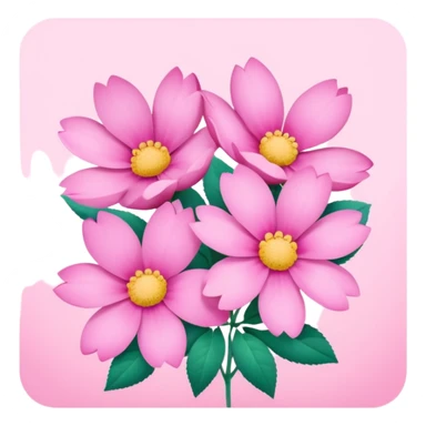 Polaroid photo of pink flowers sticker