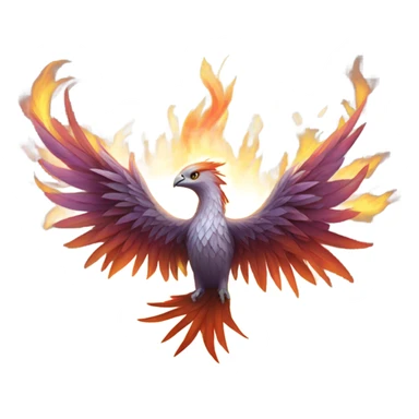 A phoenix rising from the ashes but very dainty and whimsical  sticker