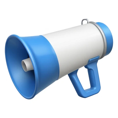 white megaphone sticker