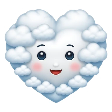 Cloudy heart sticker