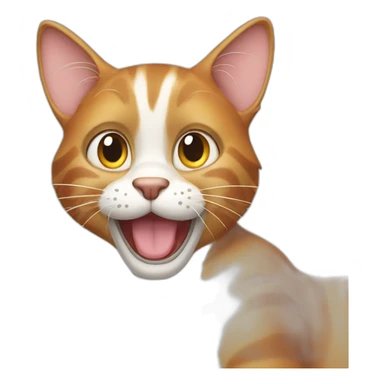 goofy cat sticker