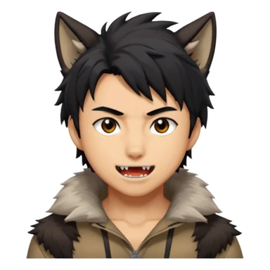Wolf Anime Boy sticker