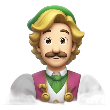 Luigi ce mari avec peach sticker