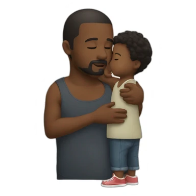 Black daddy kissing sticker