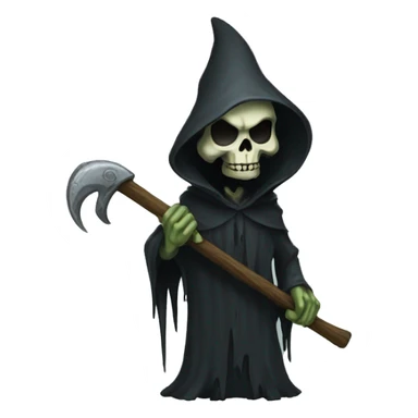 grungy grot grim reaper sticker