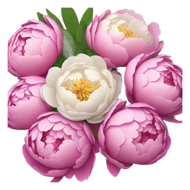Peonies bouquet sticker
