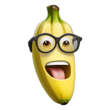Singe mangeant une banane sticker