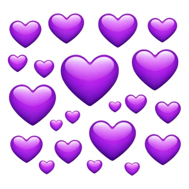 Hearts purple sticker