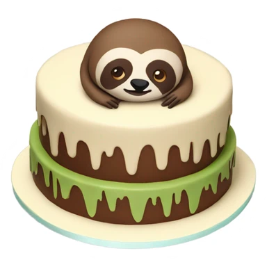 Sloths brithday cake sticker