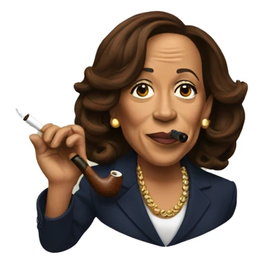 Kamala Harris smoking a pipe sticker