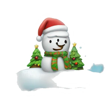 Christmas snowglobe sticker