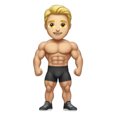 caucasian male bodybuilder sticker