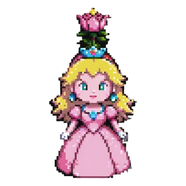 Princess Peach from Mario Bros sticker