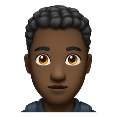 Black man staring fiercely sticker