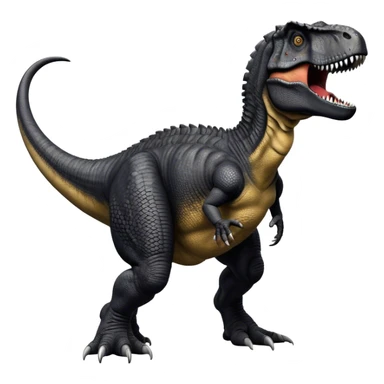 Black Tyrannosaurus rex dinosaur accurate  sticker