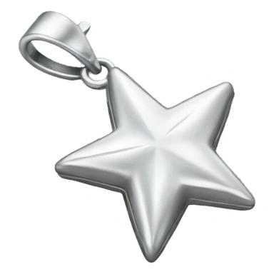 silver star charm sticker