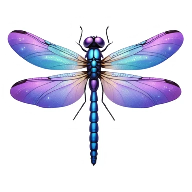 glitter purple dragonfly sticker