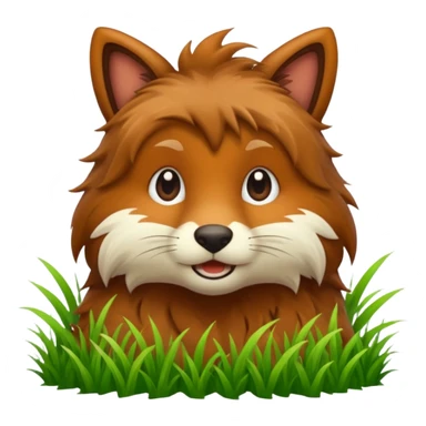 realistic animal in green grass sticker