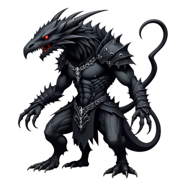 Gothic badass cool complex aesthetic-scenery-Fakémon-creature (full body) sticker