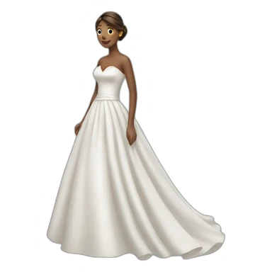 BRIDE WALKING IN A LONG DRESS sticker