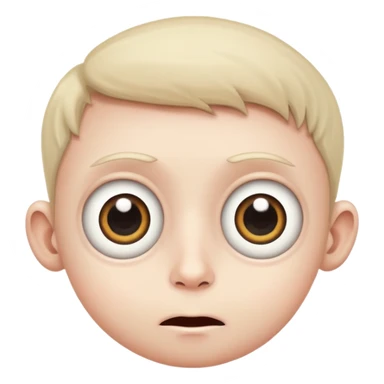 Little man with three big eyes sticker