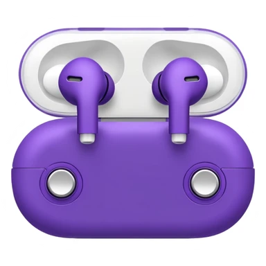 purple wired earbuds sticker