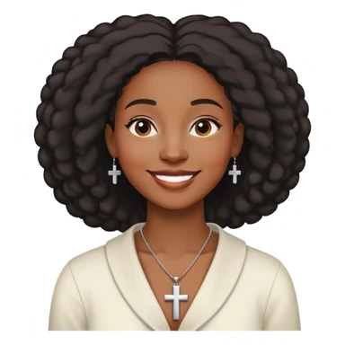 Une femme chrétienne noir  sticker