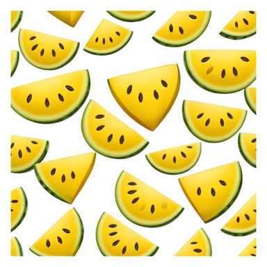Yellow watermellon heart emojy sticker