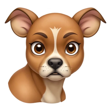 Cinematic Meme-Worthy Grumpy Fawn Boxer Portrait Emoji, Head held high but eyes filled with dramatic disappointment, smooth fawn fur with a furrowed brow forming an unmistakable scowl, floppy ears slightly angled back in disapproval, piercing brown eyes glaring with pure exasperation, Simplified yet hilariously over-exaggerated features, highly detailed, glowing with an aura of supreme annoyance, high shine, exhausted yet judgmental, stylized with an almost regal pettiness, bright but brooding, soft glowing outline, capturing the essence of a guardian that has seen it all and is thoroughly unimpressed, so meme-worthy it feels like it could instantly become the next viral sensation of grumpiness! sticker