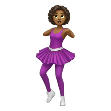 Chat avec une tenue de danse sticker