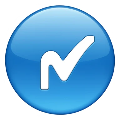 Generate a instagram verified blue tick emoji  sticker