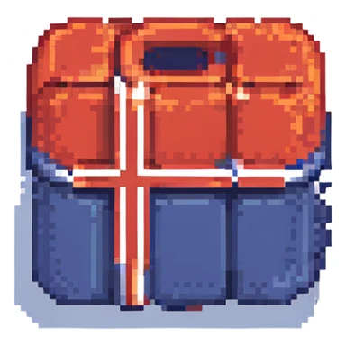 Norwegian flag pixel art icon blocky retro sticker