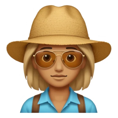 person living in desert just face, hair showing sticker