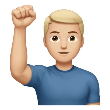 Bras tendu à l’horizontal avec le point fermé sticker