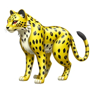 Shiny Elemental Exotic Colorful Epic Cool Liepard-Delcatty-Pokémon-Fakémon-hybrid-creature (full body) sticker